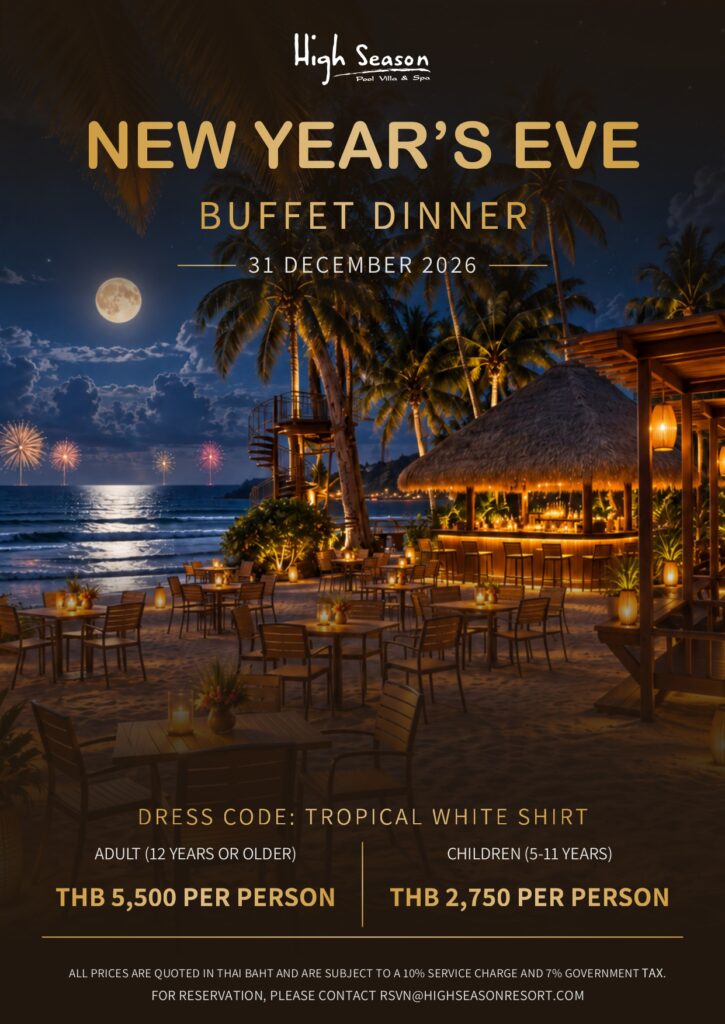 New Year Eve Dinner 4 Season Bar New Year Eve 31 Dec 2026 page 0001 | High Season Pool Villa & Spa